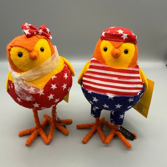 2022 Target Sun Squad Spritz Summer Americana Fabric Birds Drummer & Star set - Picture 1 of 5